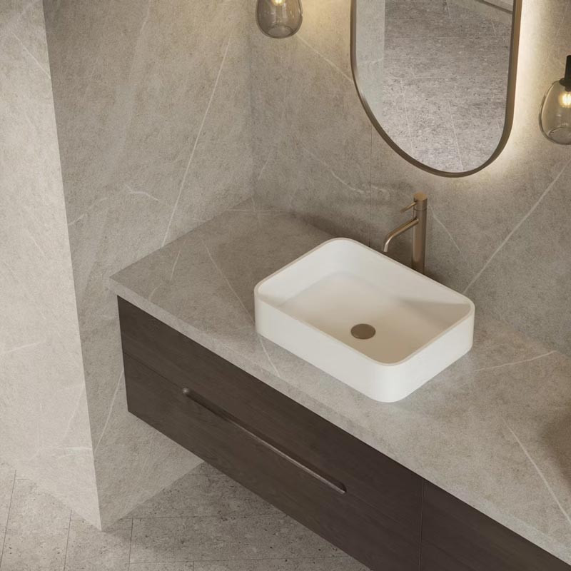 Plan de travail cuisine et salle de bain en Dekton® sur mesure pietraEdition Adia
